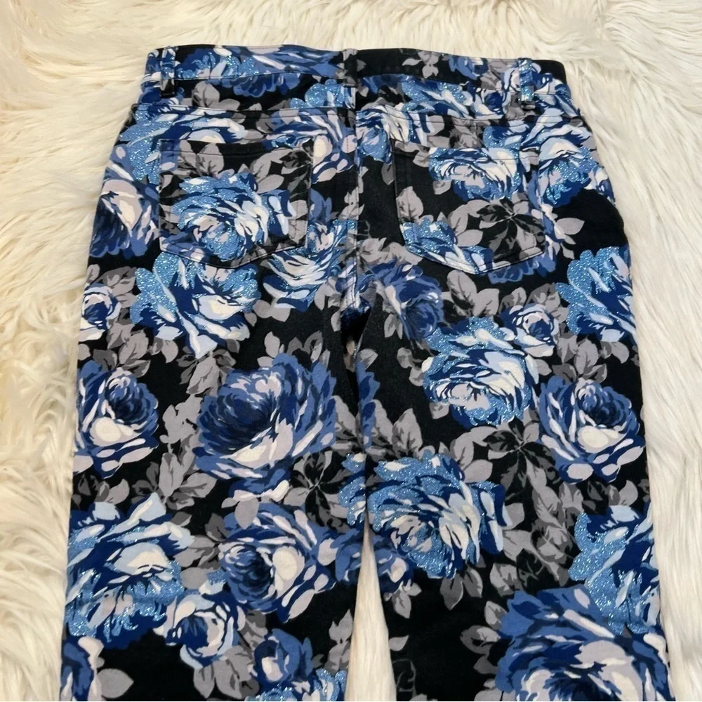 The Children's Place Jegging Black Blue Floral